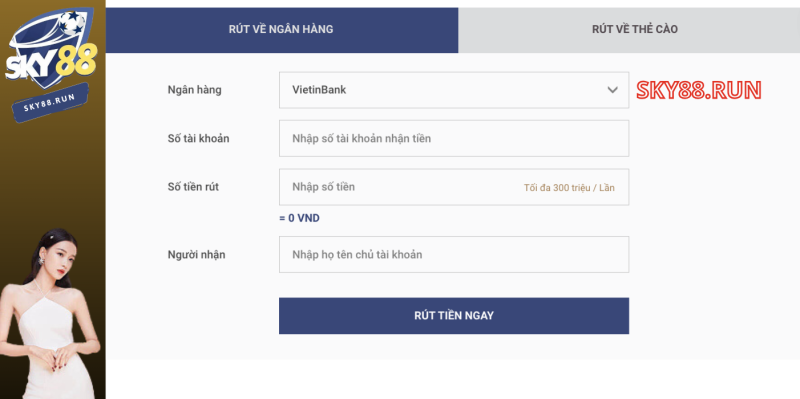 rút tiền sky88 về ngân hàng